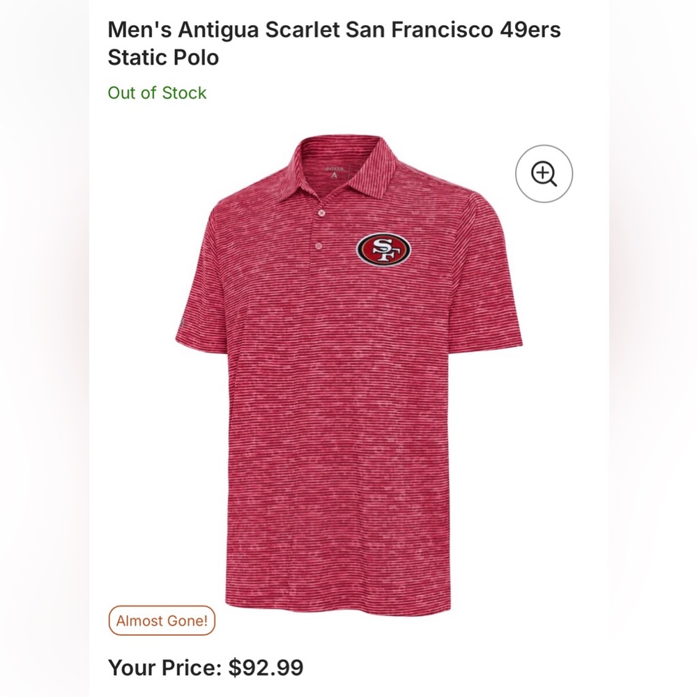 San Francisco 49ers Men's XL Golf Shirts Polo Bundle of 4 Vineyard Vines Antigua